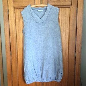 bryn Walker (Small) Linen Chambray Bubble-hem dress